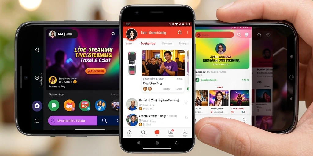 Antarmuka aplikasi 666I dengan fitur Live Streaming yang menarik dan mudah digunakan.