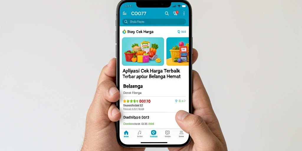 Tampilan antarmuka aplikasi Cek Harga COO77 yang informatif dan mudah digunakan.