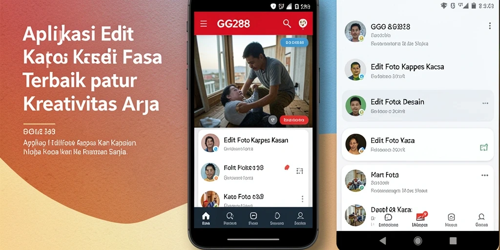 Tampilan antarmuka GG288 untuk Edit Foto Kertas Kaca yang menarik dan intuitif.