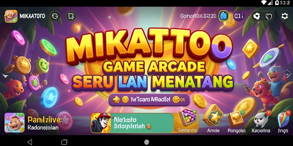 Tampilan antarmuka MIKATOTO yang menarik dengan fungsi permainan arcade.