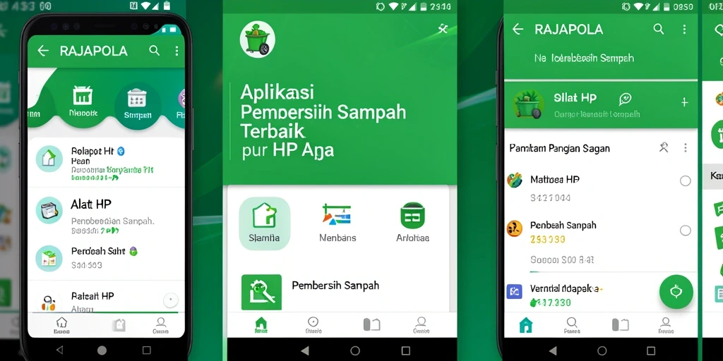 Tampilan antarmuka RAJAPOLA yang sederhana dan efisien untuk Pembersih Sampah.