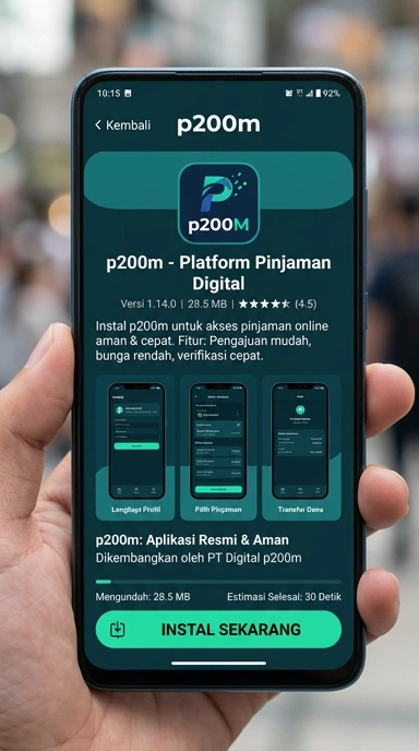 Tampilan halaman APK p200m
