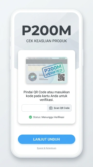 Tampilan kanal resmi p200m